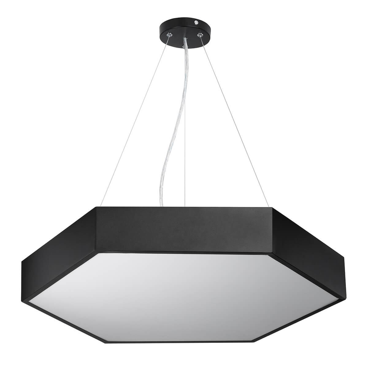 фото подвесной светодиодный cветильник эра hexagon spo-122-b-40k-066 66вт 4000к черный б0050553 | 220svet.ru