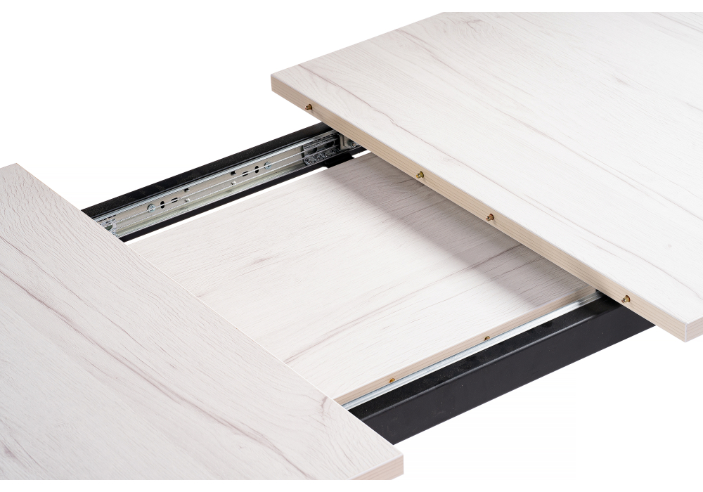 фото стол деревянный woodville колон лофт 120 25 мм юта / матовый черный 489629 | 220svet.ru