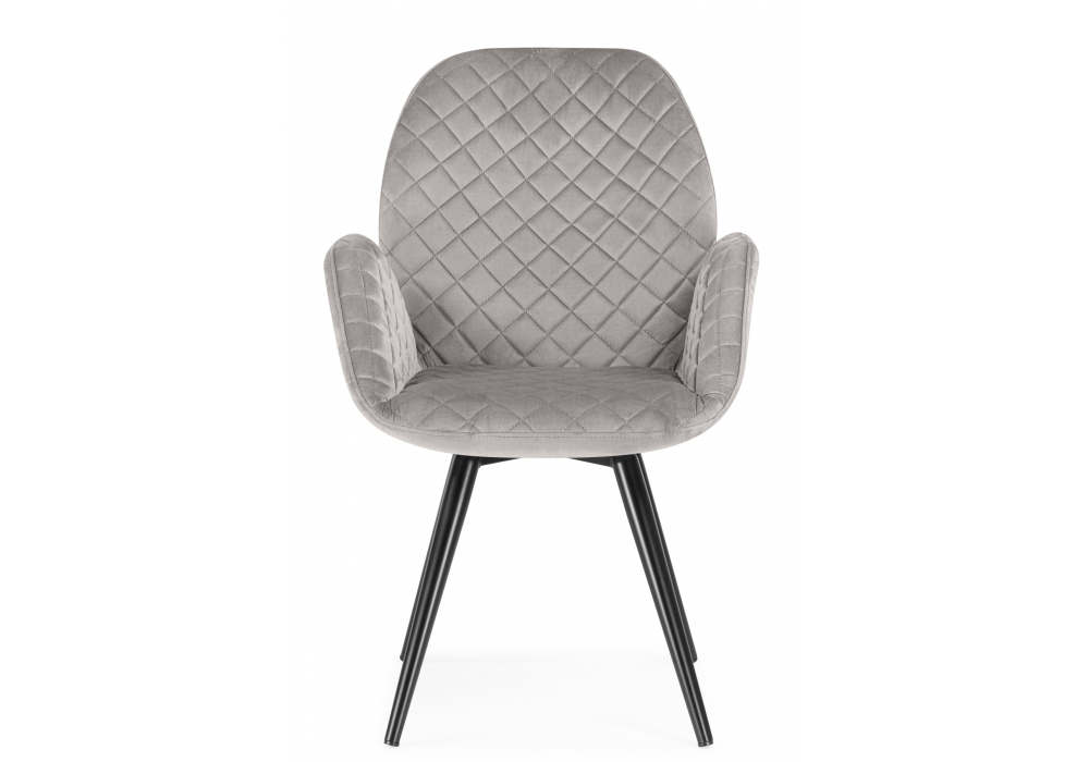 фото стул поворотный woodville муат confetti silver / черный 665374 | 220svet.ru