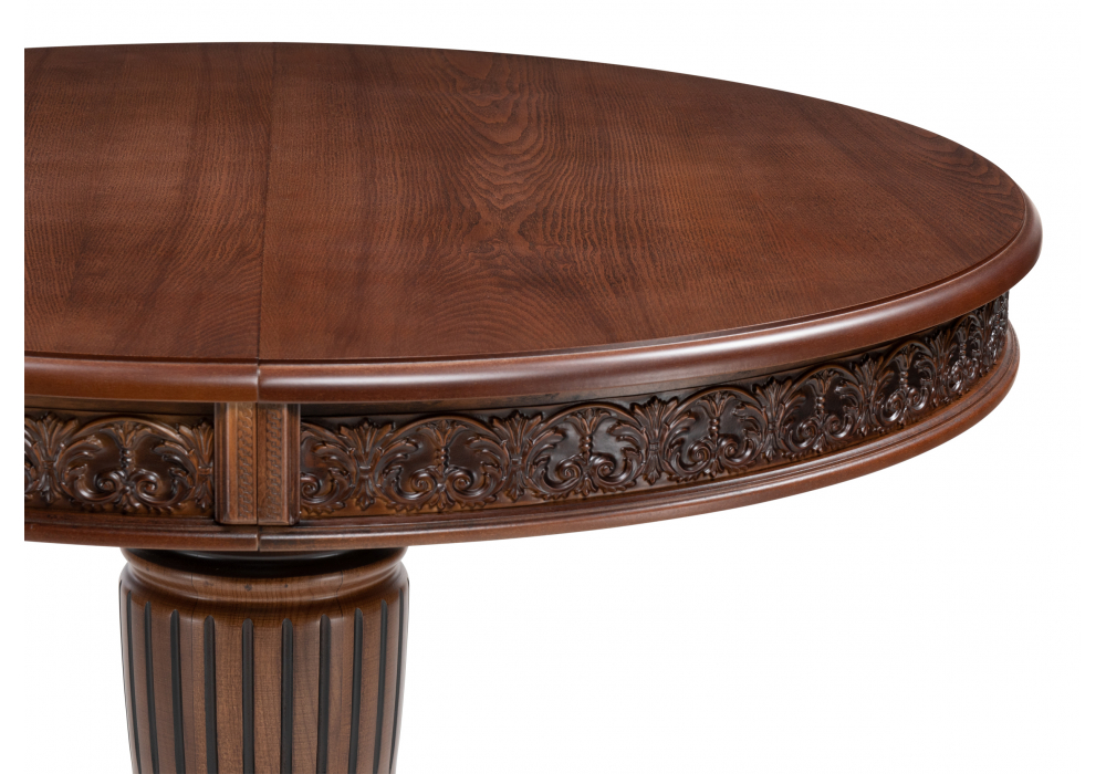 фото стол деревянный раскладной woodville коул орех с коричневой патиной 615212 | 220svet.ru