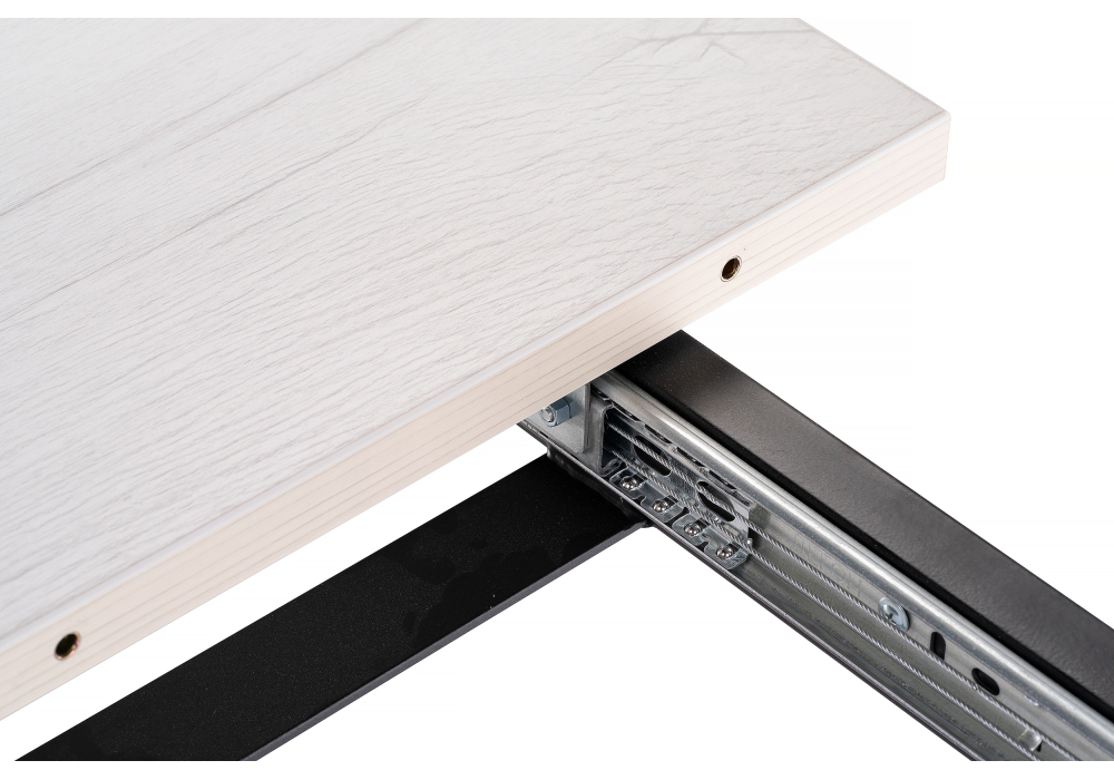 фото стол деревянный woodville колон лофт 120 25 мм юта / матовый черный 489629 | 220svet.ru