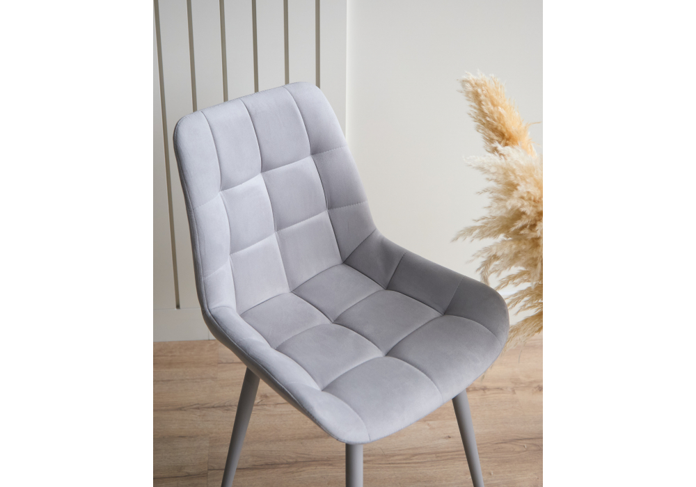 фото стул на металлокаркасе woodville челси к светло-серый (zd 960) / серый np 632448 | 220svet.ru