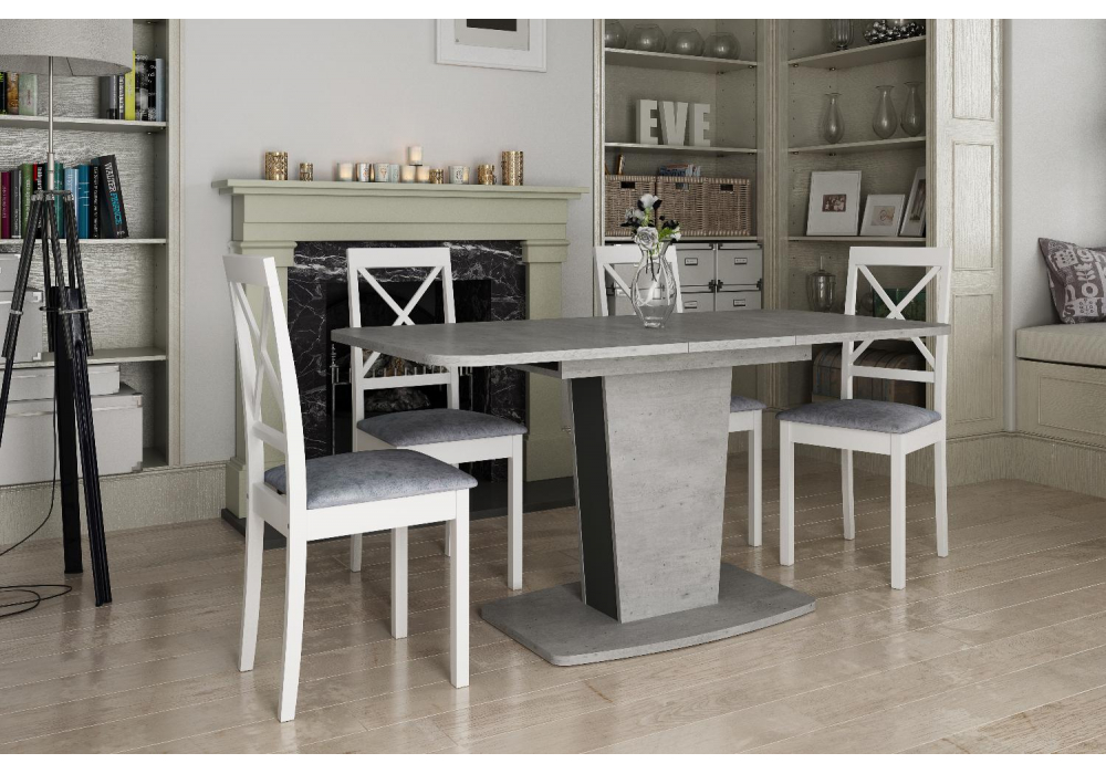 фото стол деревянный woodville токио-28 метрополитан грей / антрацит 515104 | 220svet.ru