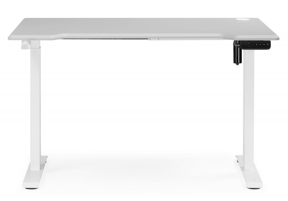 фото компьютерный стол с подъемным механизмом woodville маркос 120х75 тауп / белый 614598 | 220svet.ru