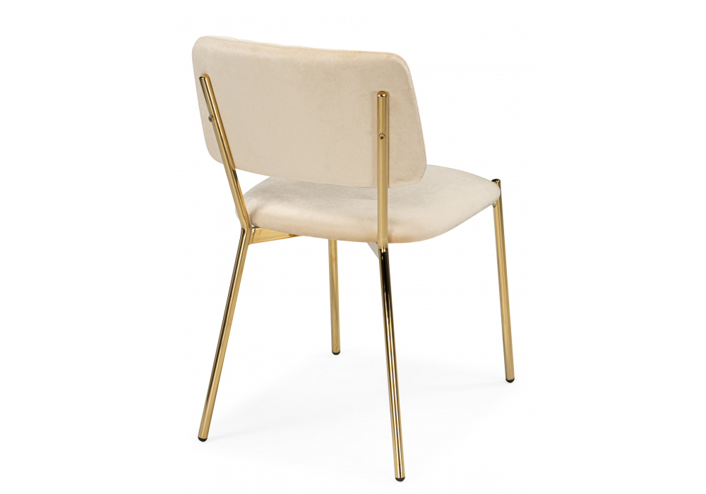 фото стул на металлокаркасе woodville armond beige / gold 15921 | 220svet.ru