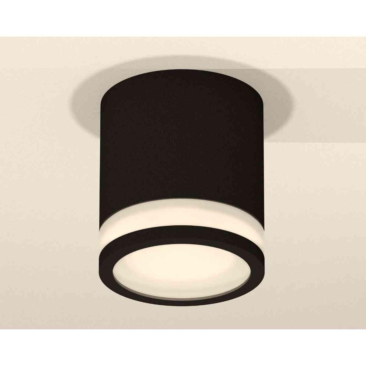 фото комплект накладного светильника ambrella light techno spot xs7402031 sbk/fr черный песок/белый матовый (c7402, n7121) | 220svet.ru
