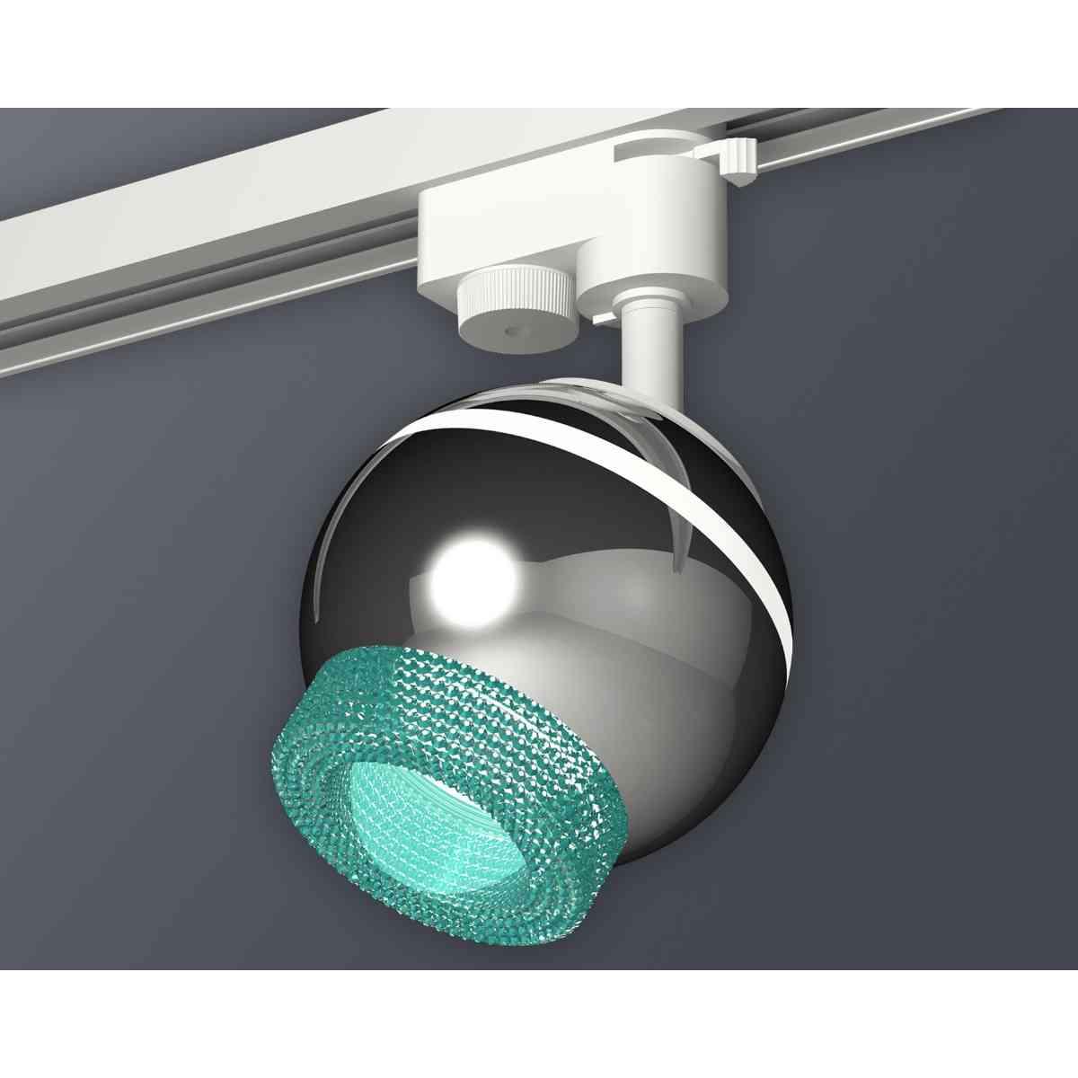фото комплект трекового светильника ambrella light track system xt1104004 psl/bl серебро полированное/голубой (a2520, c1104, n7194) | 220svet.ru