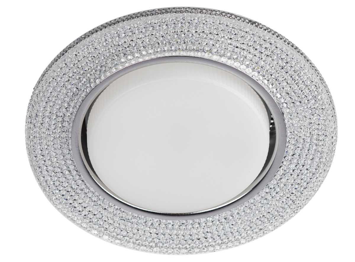 фото светильник встраиваемый cо светодиодной подсветкой эра dk ld53 wh под лампу gx53 белый б0057475 | 220svet.ru