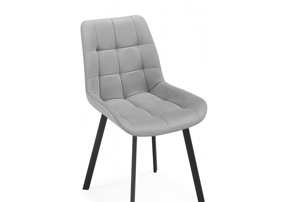 фото стул на металлокаркасе woodville челси светло-серый / черный 632443 | 220svet.ru