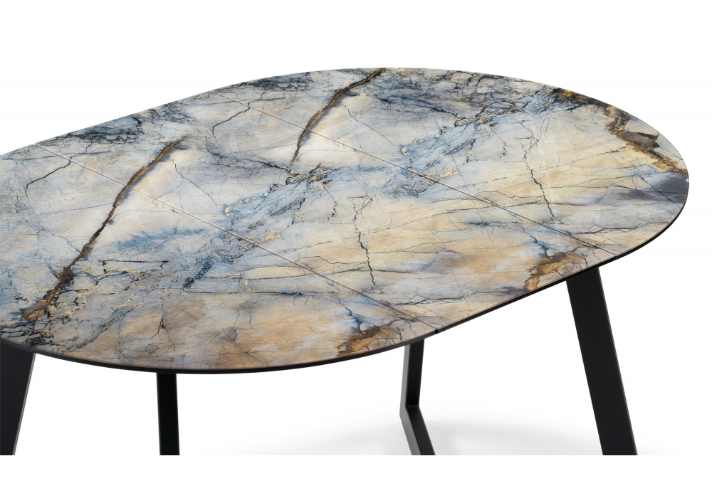 фото стол стеклянный раздвижной woodville алинг 100(140)х100х76 магеллан / черный 532385 | 220svet.ru