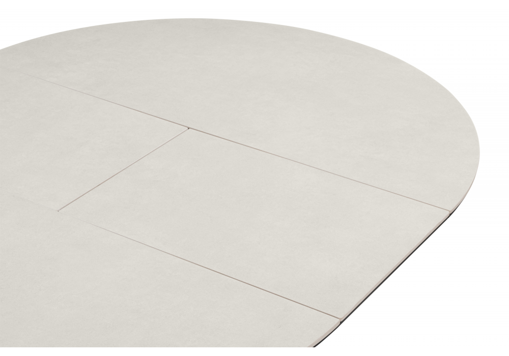 фото керамический стол раздвижной woodville трейси 90 carmen light gray / черный 664951 | 220svet.ru