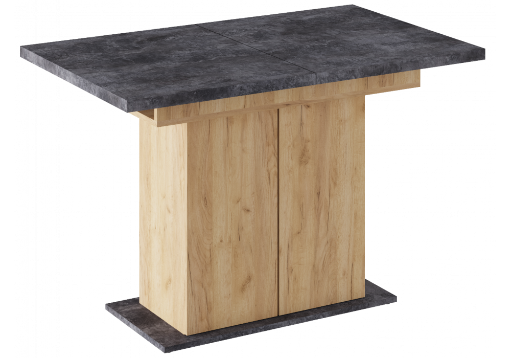 фото стол деревянный раскладной woodville carla крафт золотой / цемент темный 629331 | 220svet.ru