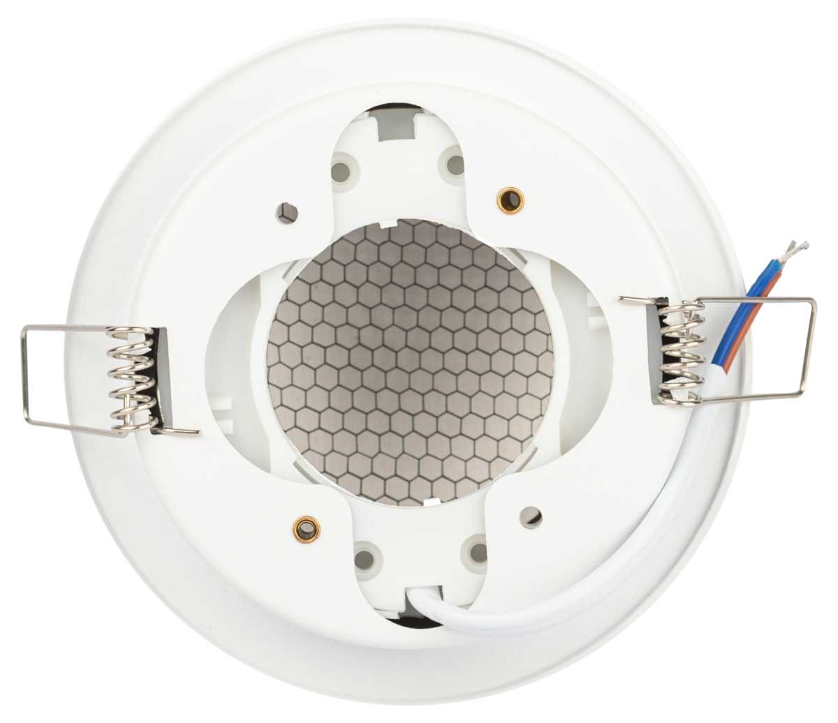 фото светильник встраиваемый эра kl111 wh/bk под лампу gx53 белый/черный матовый б0061537 | 220svet.ru