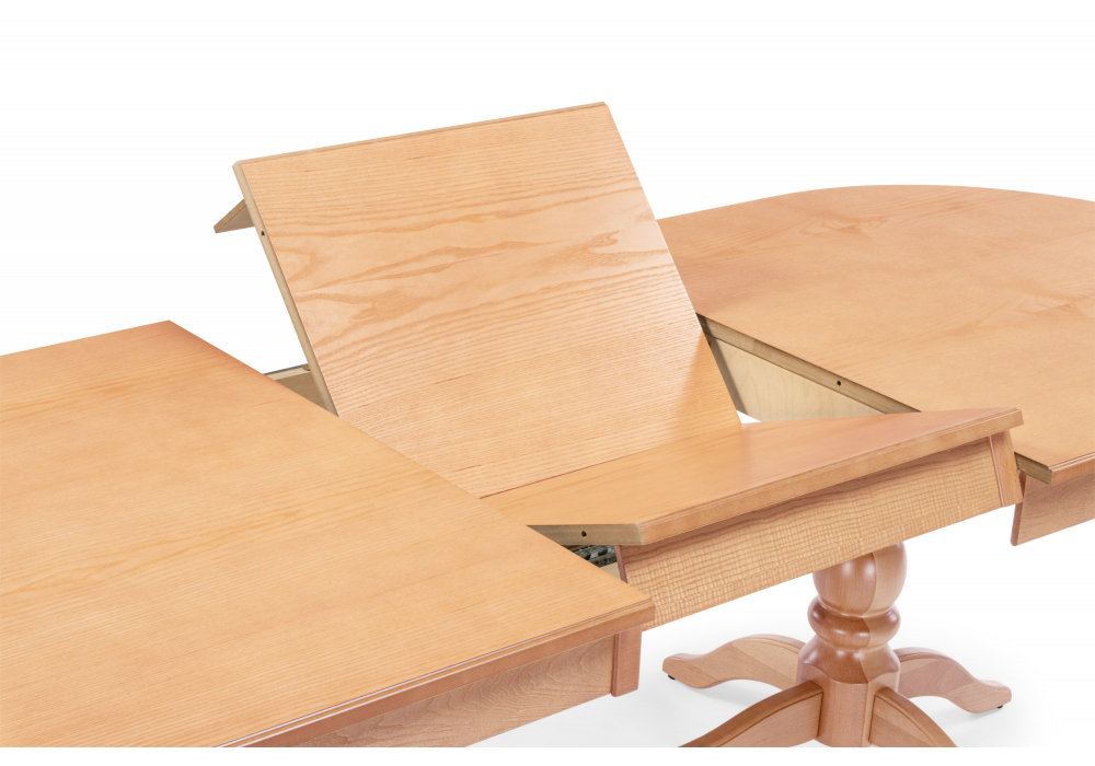 фото стол деревянный  раскладной woodville дейвер 200(260)х100 дуб 639327 | 220svet.ru