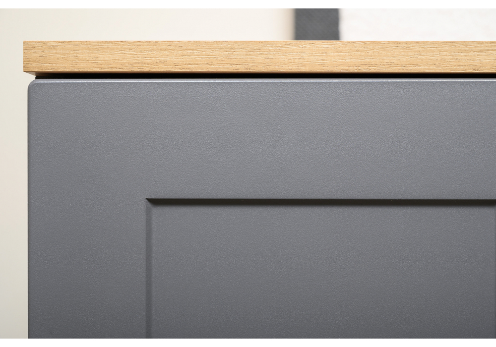 фото тв-тумба woodville опра серый графит / дуб золотой craft 676803 | 220svet.ru