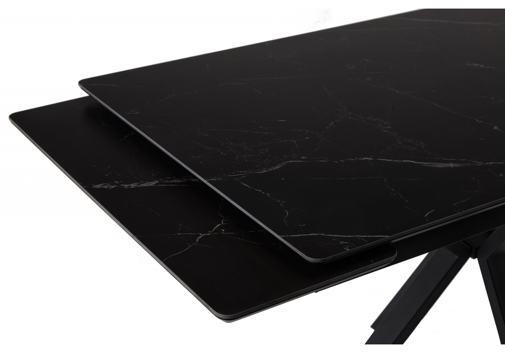 фото керамический стол раскладной 120(180)х80 woodville старлайт shakespeare black / черный 622889 | 220svet.ru