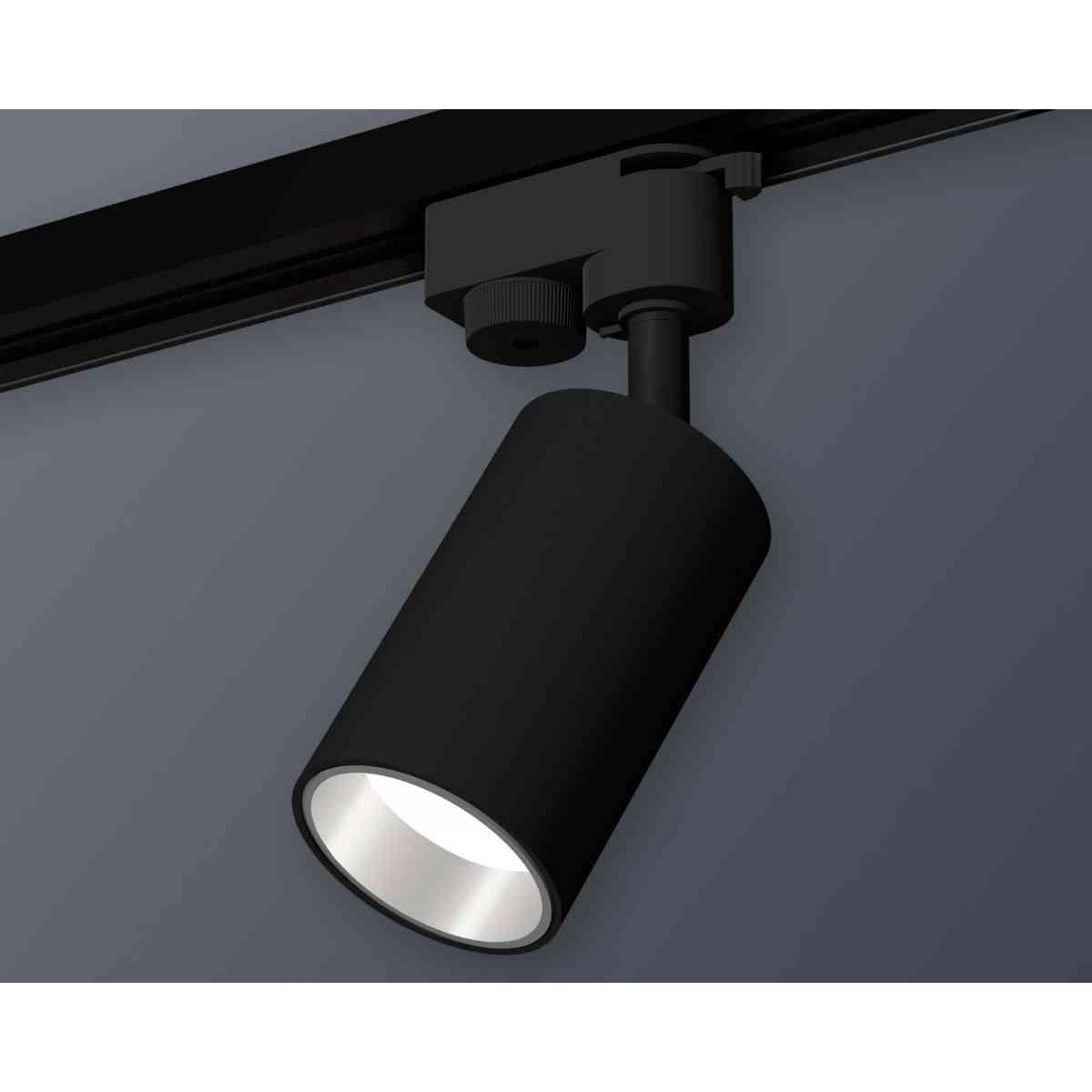 фото комплект трекового светильника ambrella light track system xt6323022 sbk/psl черный песок/серебро полированное (a2521, c6323, n6112) | 220svet.ru