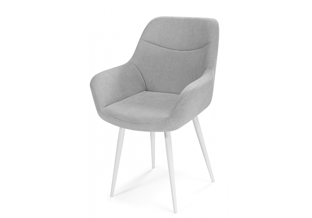 фото стул на металлокаркасе woodville флюид светло-серый (zd 960) / белый 642948 | 220svet.ru
