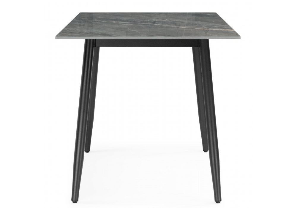 фото керамический стол woodville rion 120 серый мрамор / черный 15907 | 220svet.ru