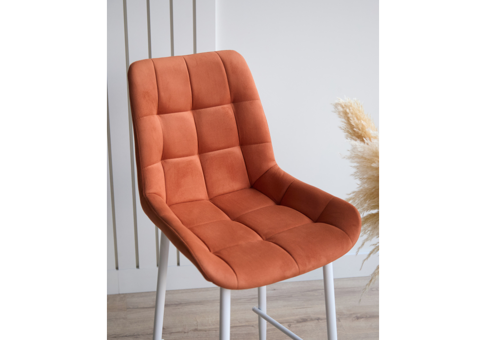 фото барный стул woodville челси терракотовый / белый 632576 | 220svet.ru