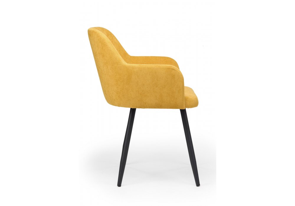 фото стул на металлокаркасе woodville инфини горчичный (ocean 016) / черный 631753 | 220svet.ru