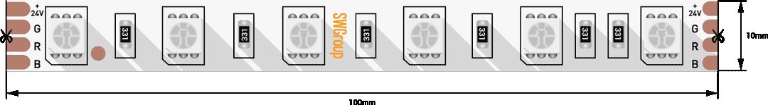 фото лента swg 14,4w/m  60led/m 5050smd rgb 5m swg560-24-14.4-rgb-m 009271 | 220svet.ru