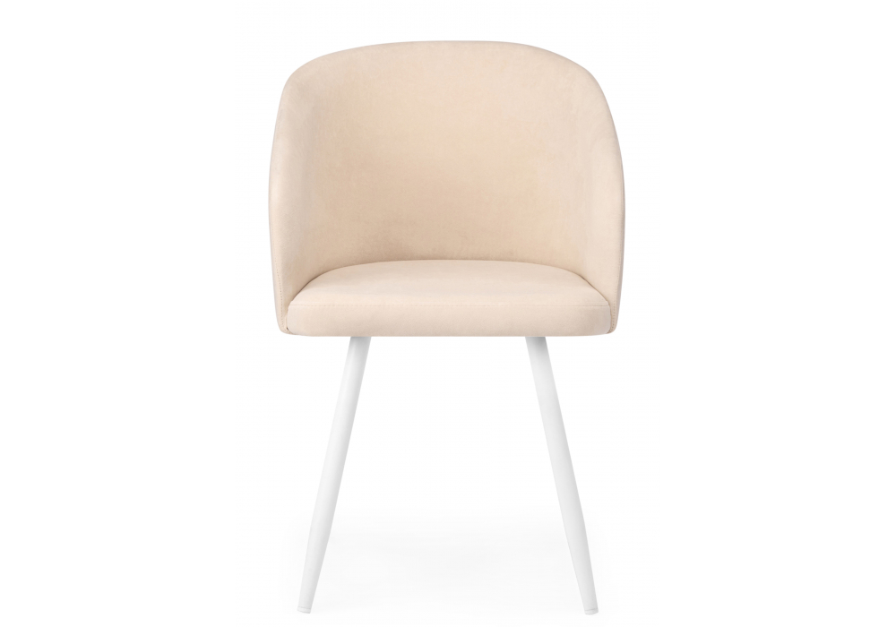 фото стул на металлокаркасе поворотный woodville монер 360 бежевый (glory 03) / белый 632633 | 220svet.ru