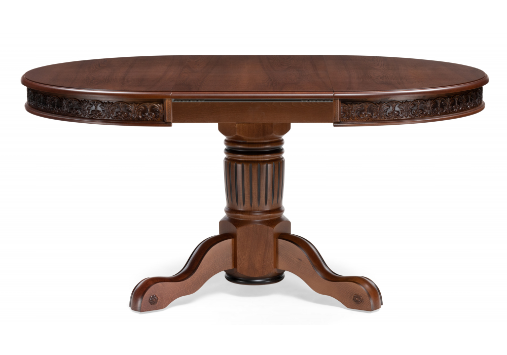 фото стол деревянный раскладной woodville коул орех с коричневой патиной 615212 | 220svet.ru