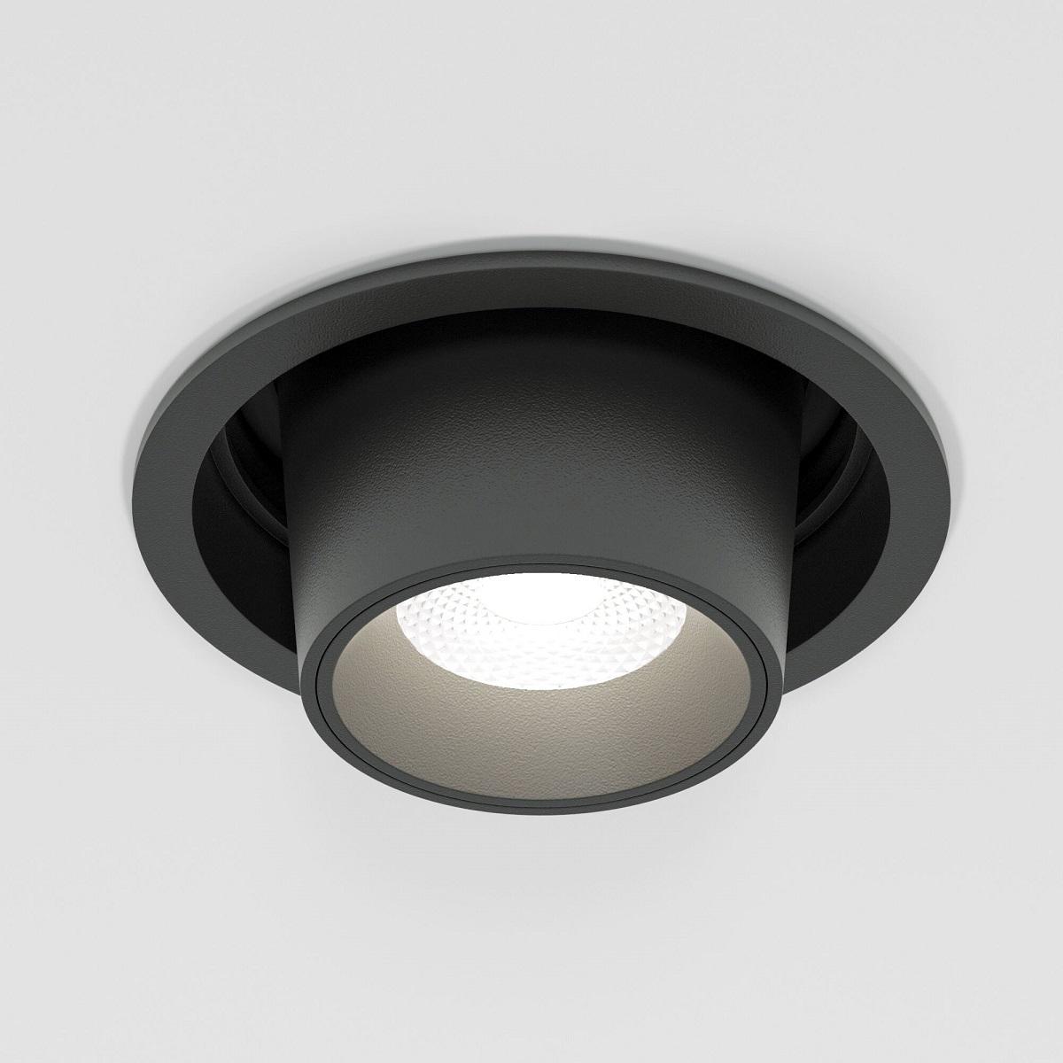 фото встраиваемый светодиодный светильник elektrostandard 25086/led 8w 4000k черный a063992 | 220svet.ru