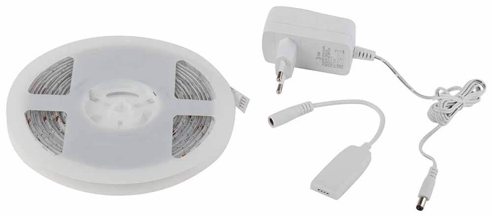 фото светодиодная влагозащищенная лента эра 7,2w/m 30led/m 5050smd rgb 5m 5050-30-rgb-ip65-wifi-5m (12v) б0043446 | 220svet.ru