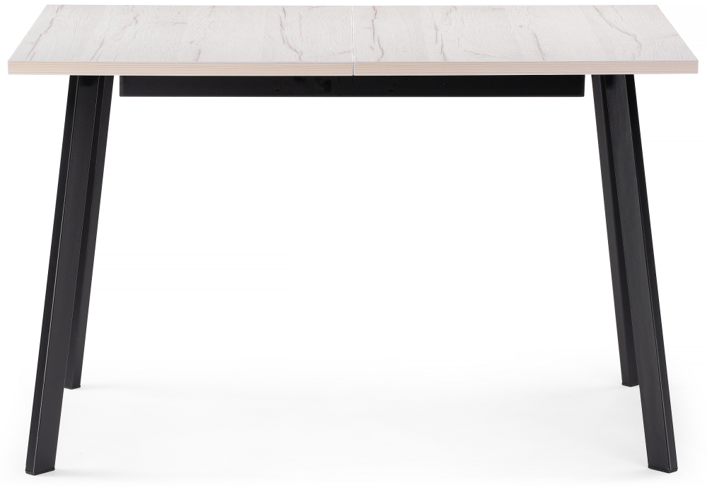 фото стол деревянный woodville колон лофт 120 25 мм юта / матовый черный 489629 | 220svet.ru