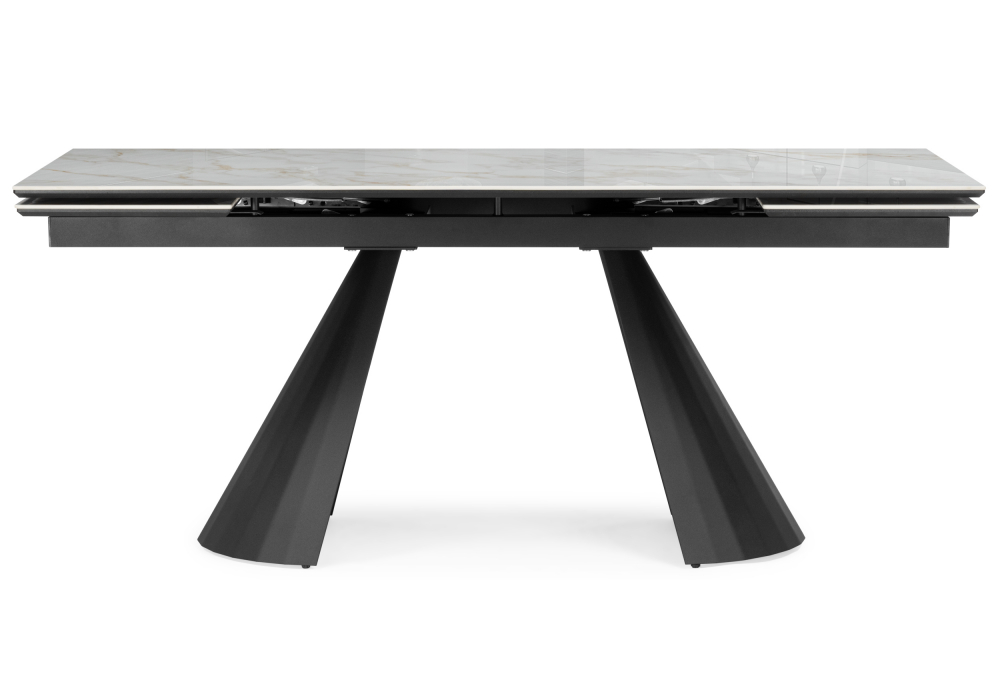 фото керамический стол раздвижной woodville шелтон 180(260)x90 carla larkin / черный 621513 | 220svet.ru