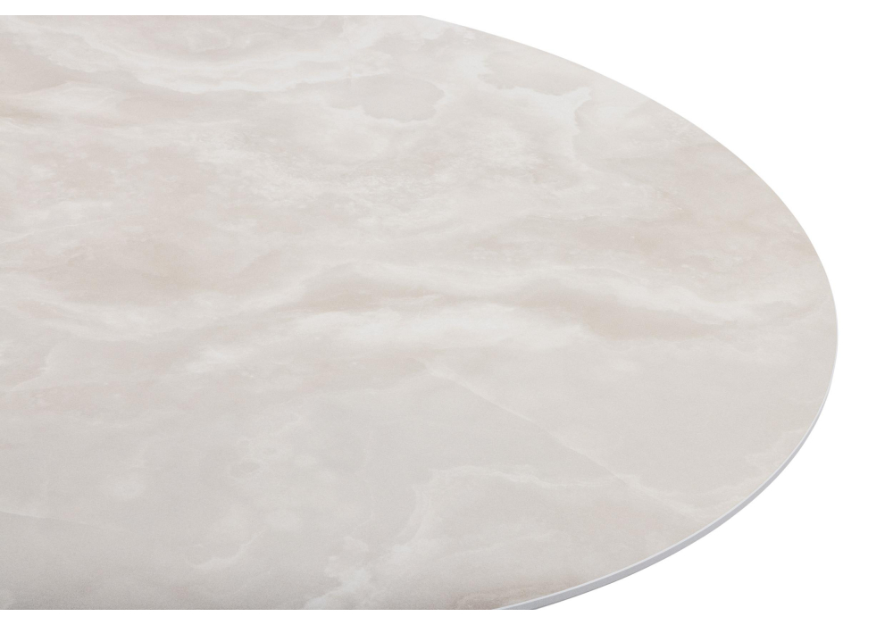 фото керамический стол woodville барел 110 onyx bianco soft satin / золотой 625670 | 220svet.ru