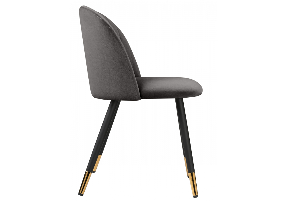 фото стул на металлокаркасе woodville gabi темно-серый / черный / золотой 15939 | 220svet.ru