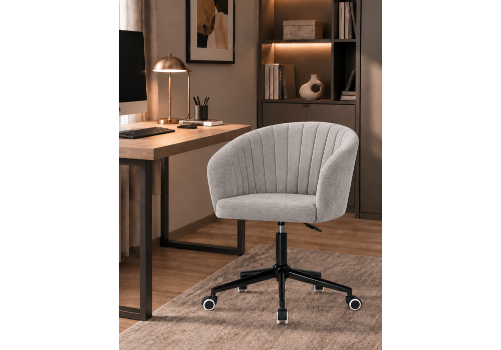 фото офисное кресло woodville милау светло-серый (alfa 06) / черный 698059 | 220svet.ru