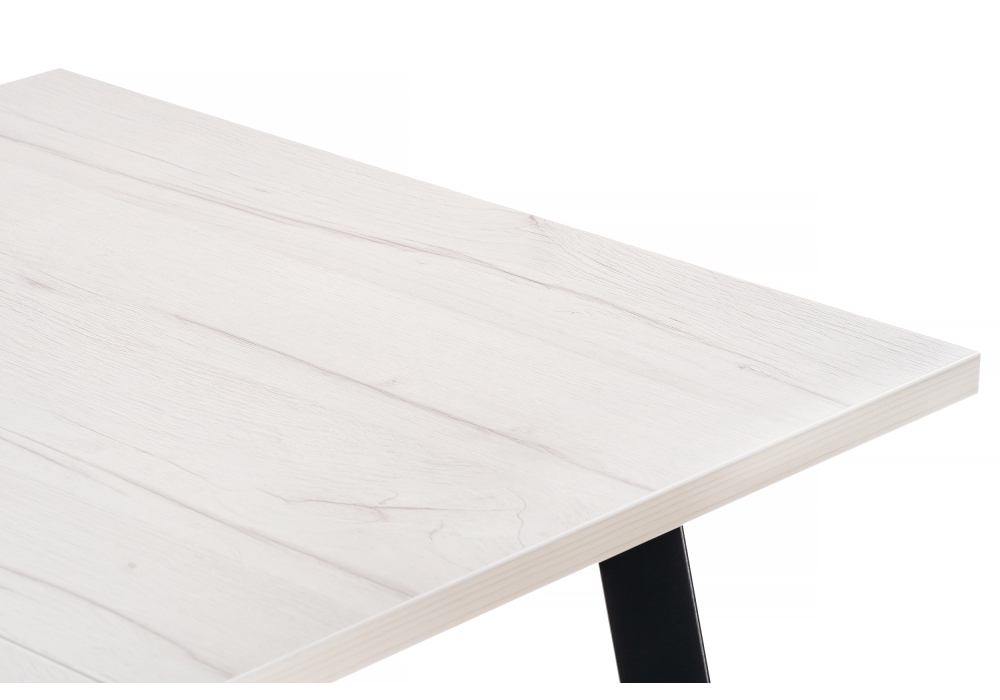 фото стол деревянный woodville колон лофт 120 25 мм юта / матовый черный 489629 | 220svet.ru