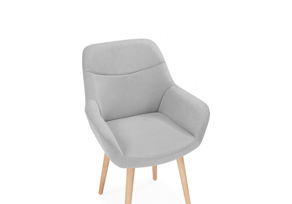 фото стул деревянный woodville флюид 360 светло-серый (zd 960) / светлое дерево 642955 | 220svet.ru