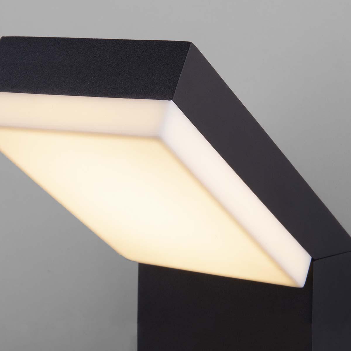 фото уличный настенный светодиодный светильник elektrostandard sensor 1541 techno led черный a053946 | 220svet.ru