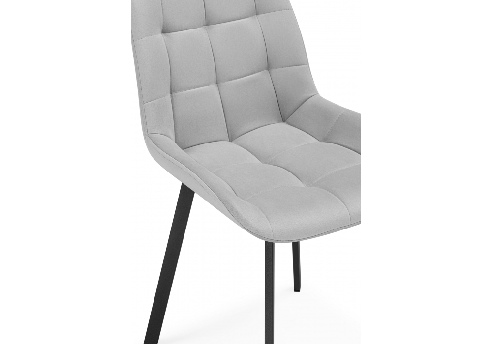 фото стул на металлокаркасе woodville челси светло-серый / черный 632443 | 220svet.ru