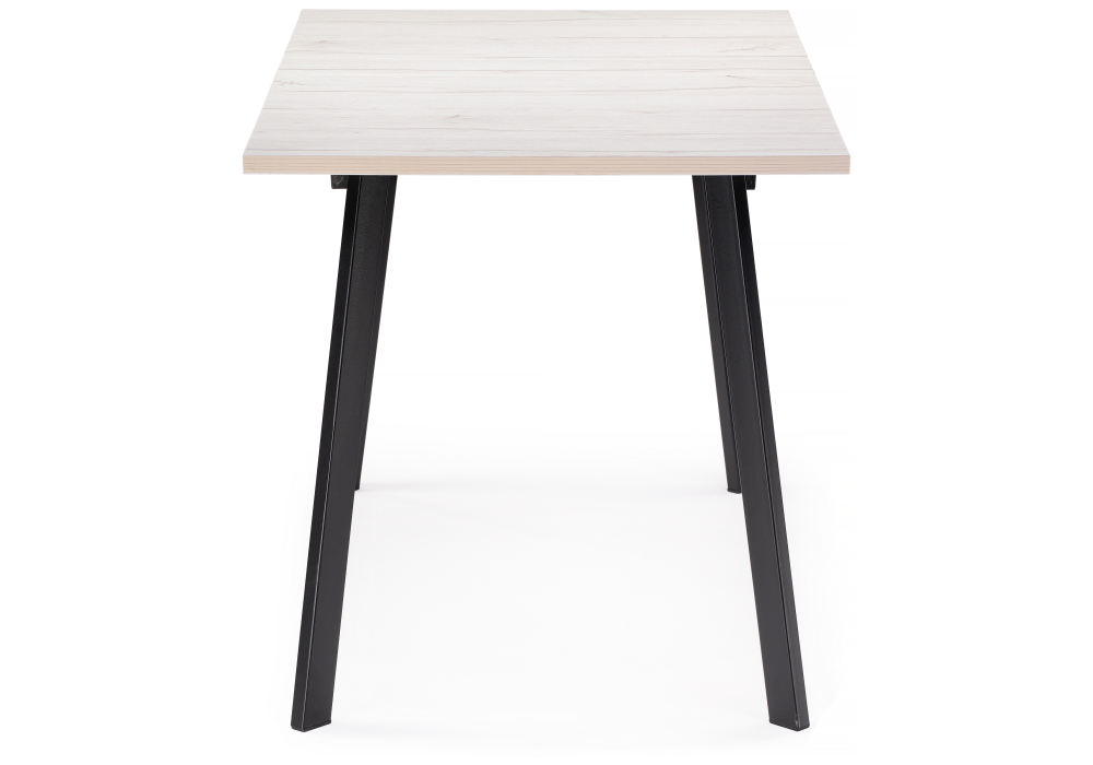 фото стол деревянный woodville колон лофт 120 25 мм юта / матовый черный 489629 | 220svet.ru