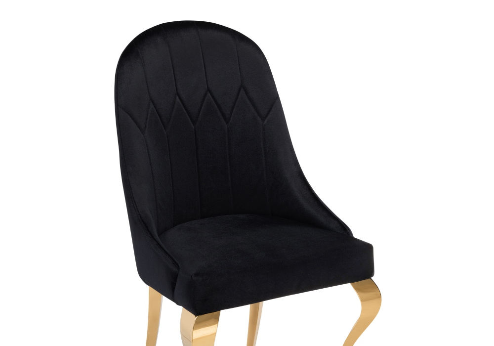 фото стул woodville gustav black / gold 15384 | 220svet.ru