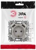 Миниатюра фото розетка эра серия 12 12-4109-16 2p+e 16a-250в шторками с 2xusb 5в-3а титан б0065729 | 220svet.ru
