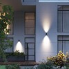 Миниатюра фото уличный фасадный светильник odeon light long 7142/24wl черный | 220svet.ru
