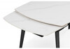 Миниатюра фото керамический стол раздвижной woodville aveiro 120(180)x80 белый мрамор / черный 15861 | 220svet.ru