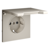 Миниатюра фото накладка для розетки с заземлением, защитными шторками и крышкой voltum s70 vls000803 (кашемир) | 220svet.ru