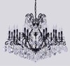 Миниатюра фото подвесная люстра crystal lux magnifico sp19 black/transparent | 220svet.ru