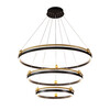 Миниатюра фото подвесная светодиодная люстра crystal lux fernando sp158w led black/gold | 220svet.ru