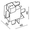 Миниатюра фото коннектор l-образный maytoni technical radity tra084ct-12b | 220svet.ru