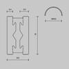 Миниатюра фото шинопровод магнитный накладной/подвесной maytoni flarity trx154-sr-d650-pt | 220svet.ru