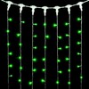 Миниатюра фото гирлянда занавес 1 x 6 м зеленый 220в, 600 led, провод прозрачный пвх, ip54 ltc pcl601-10-2g | 220svet.ru